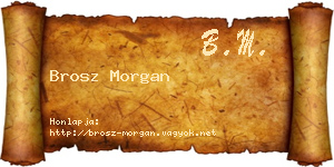 Brosz Morgan névjegykártya